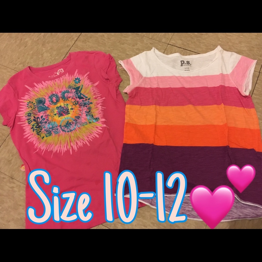 2 big girl t shirts